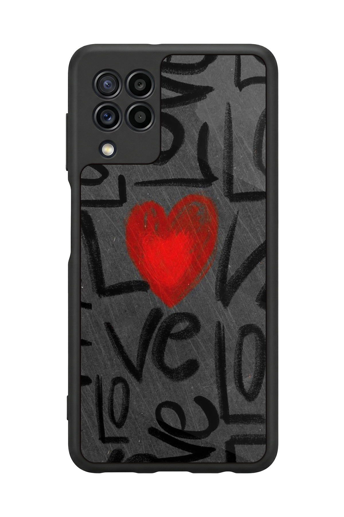 Samsung Galaxy M22 Uyumlu Love Tasarımlı Glossy Premium Kılıf