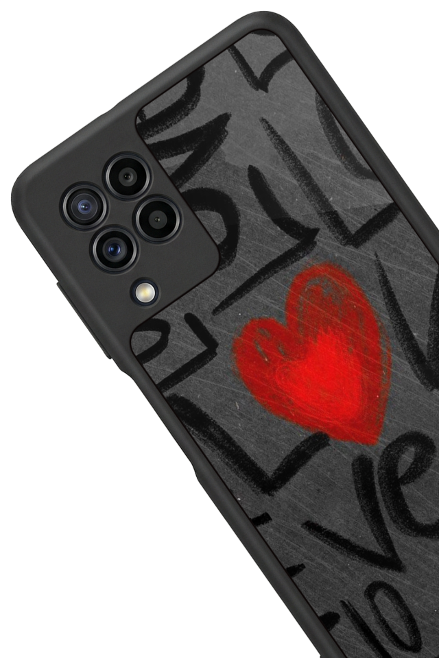 Samsung Galaxy M22 Uyumlu Love Tasarımlı Glossy Premium Kılıf