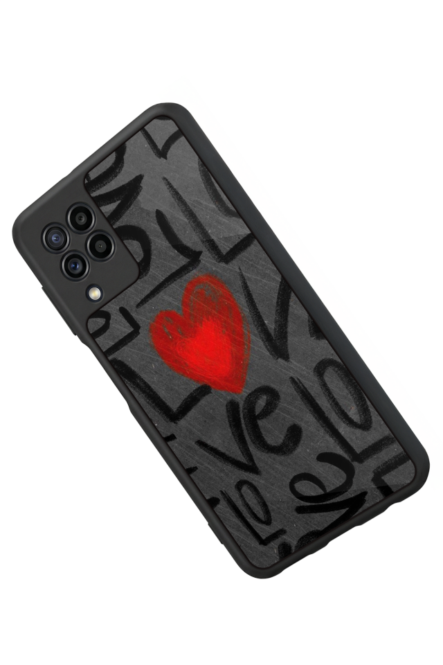 Samsung Galaxy M22 Uyumlu Love Tasarımlı Glossy Premium Kılıf