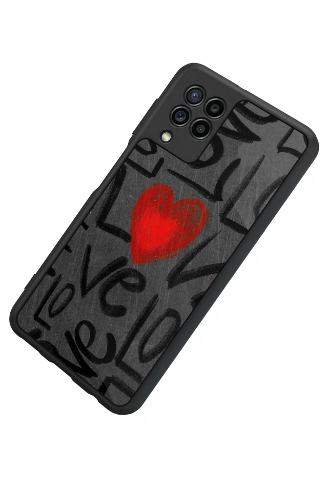 Samsung Galaxy M22 Uyumlu Love Tasarımlı Glossy Premium Kılıf