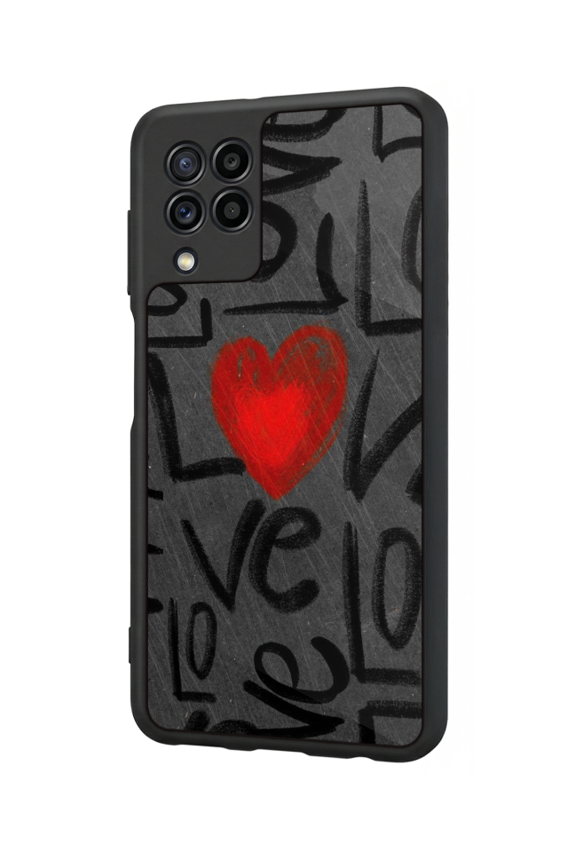Samsung Galaxy M22 Uyumlu Love Tasarımlı Glossy Premium Kılıf
