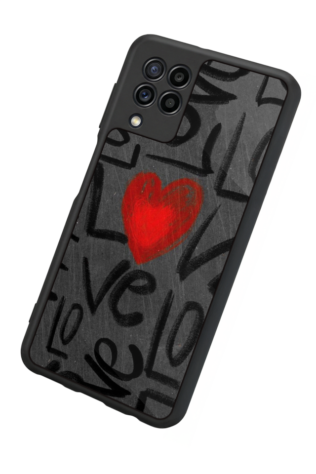 Samsung Galaxy M22 Uyumlu Love Tasarımlı Glossy Premium Kılıf