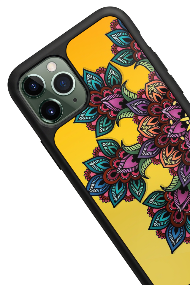 iPhone 11 Pro Uyumlu Mandala Tasarımlı Glossy Premium Kılıf