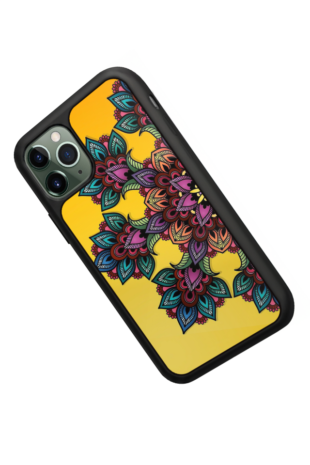 iPhone 11 Pro Uyumlu Mandala Tasarımlı Glossy Premium Kılıf