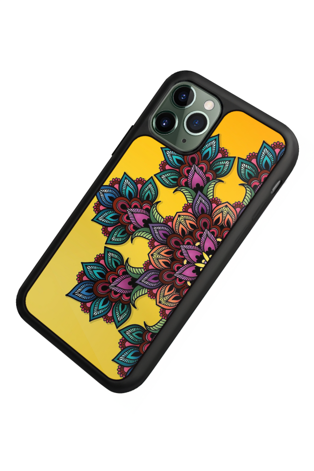 iPhone 11 Pro Uyumlu Mandala Tasarımlı Glossy Premium Kılıf