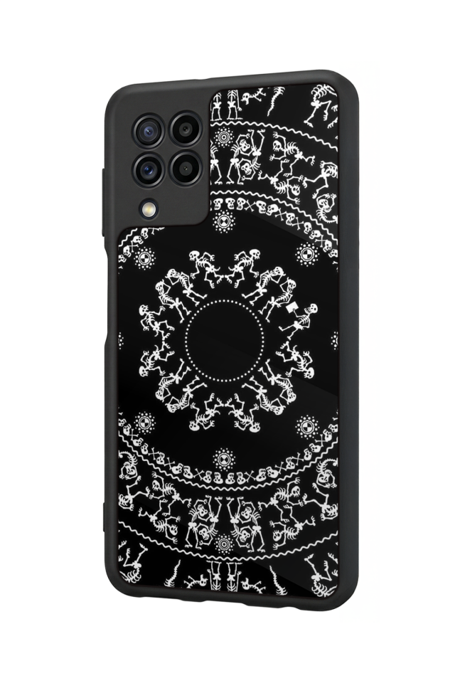 Samsung Galaxy M22 Uyumlu Mandala Tasarımlı Glossy Premium Kılıf