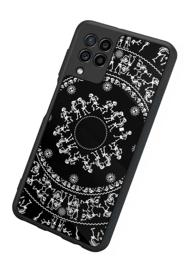Samsung Galaxy M22 Uyumlu Mandala Tasarımlı Glossy Premium Kılıf