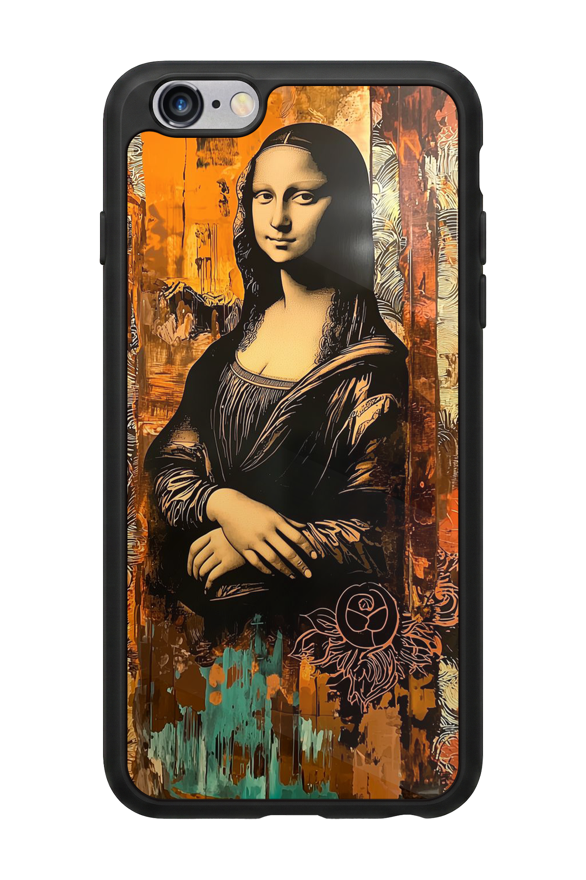 iPhone 6 Plus Uyumlu Monalisa Tasarımlı Glossy Premium Kılıf