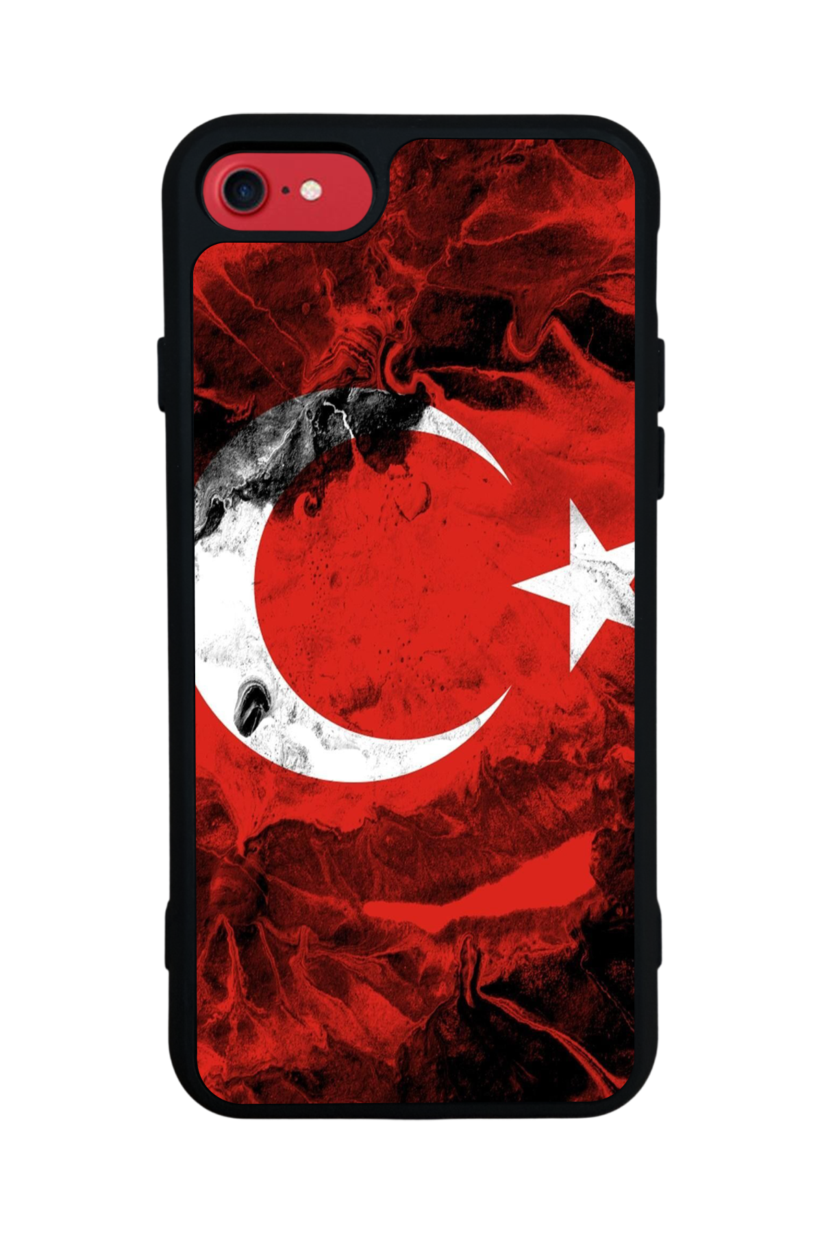 iPhone 8 Uyumlu Türk Bayragi Tasarımlı Glossy Premium Kılıf