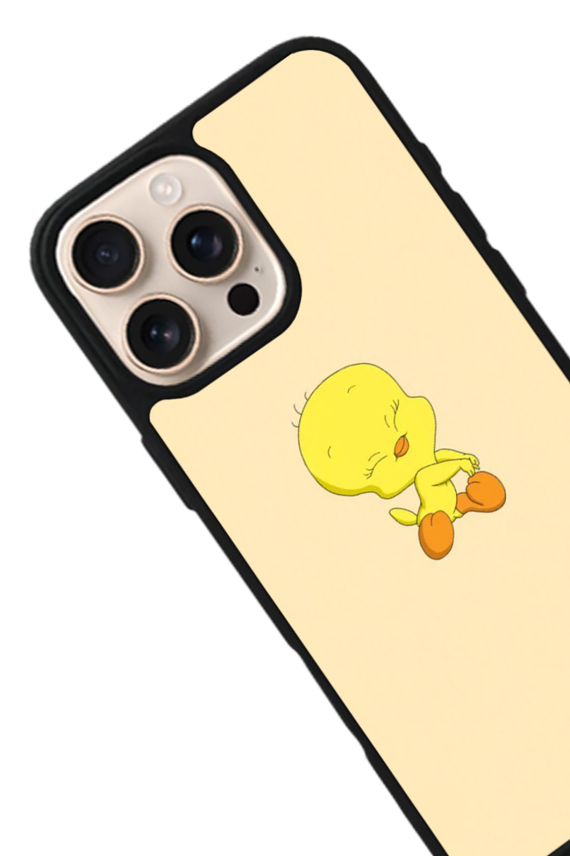 iPhone 15 Pro Uyumlu Tweety Tasarımlı Glossy Premium Kılıf