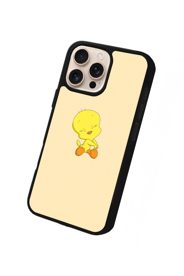 iPhone 15 Pro Uyumlu Tweety Tasarımlı Glossy Premium Kılıf