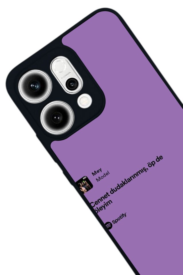 Oppo Reno 14 Uyumlu Sarki Sozleri Tasarımlı Glossy Premium Kılıf