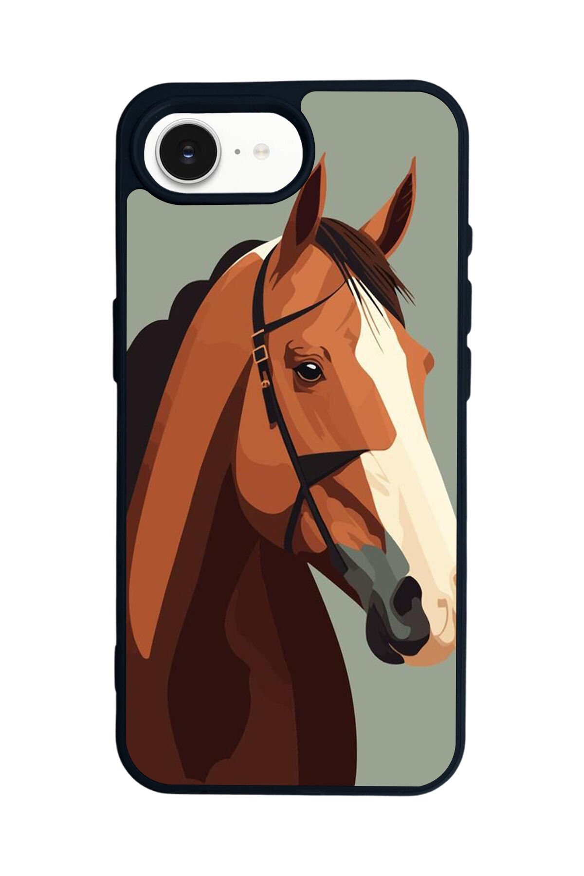 iPhone 16E Uyumlu At Horse Tasarımlı Glossy Premium Kılıf