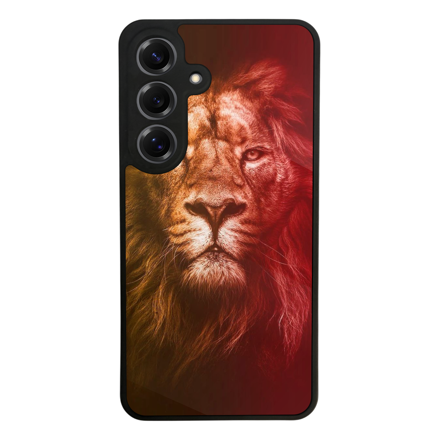 Samsung Galaxy S25 Uyumlu Aslan Tasarımlı Glossy Premium Kılıf