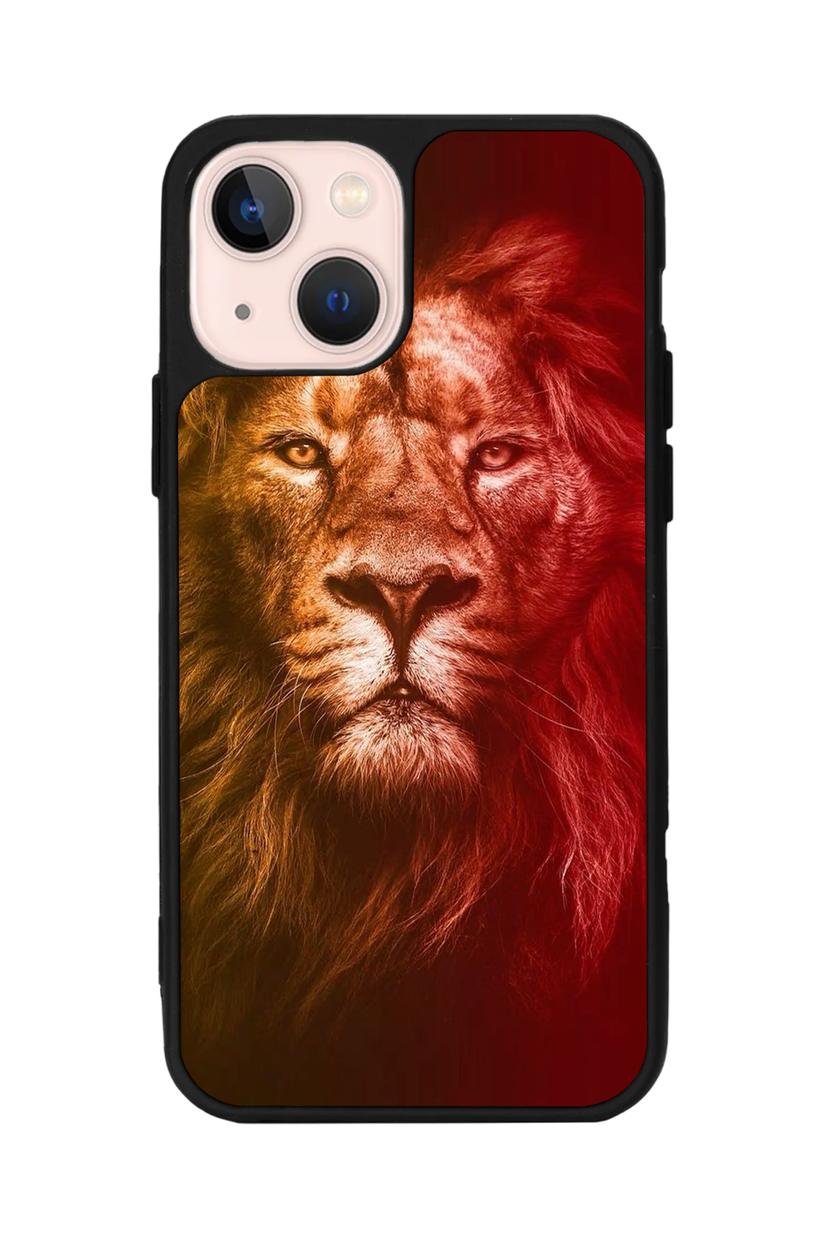 iPhone 13/14 Uyumlu Aslan Tasarımlı Glossy Premium Kılıf