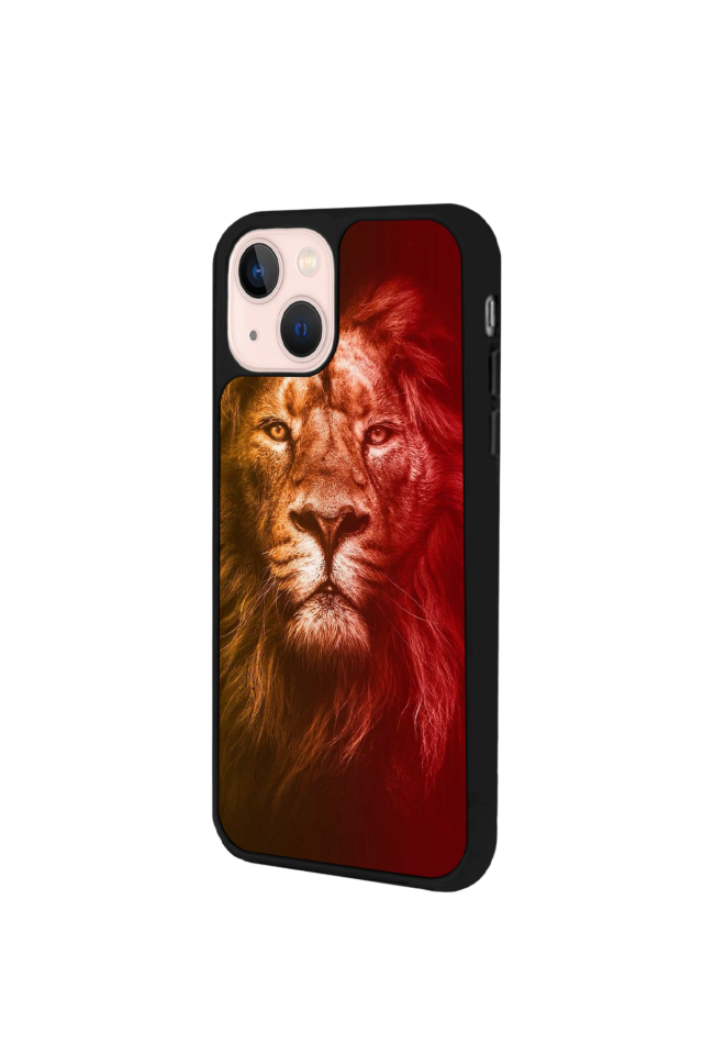 iPhone 13/14 Uyumlu Aslan Tasarımlı Glossy Premium Kılıf