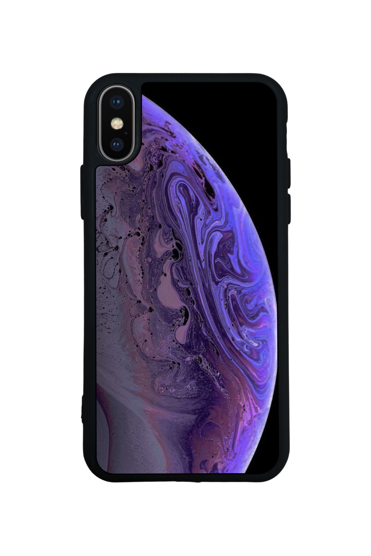 iPhone X/ XS Uyumlu Ay Tasarımlı Glossy Premium Kılıf
