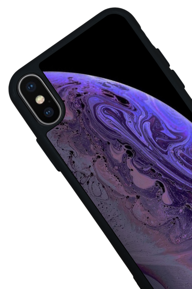 iPhone X/ XS Uyumlu Ay Tasarımlı Glossy Premium Kılıf