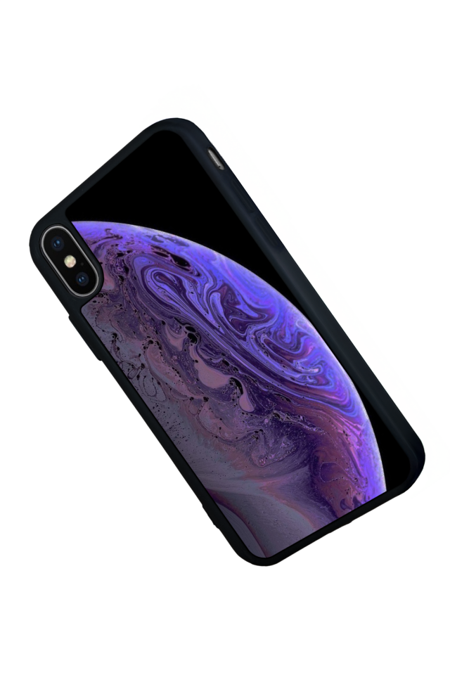 iPhone X/ XS Uyumlu Ay Tasarımlı Glossy Premium Kılıf