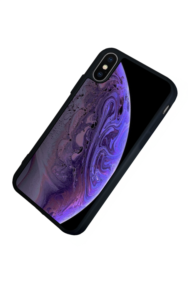 iPhone X/ XS Uyumlu Ay Tasarımlı Glossy Premium Kılıf