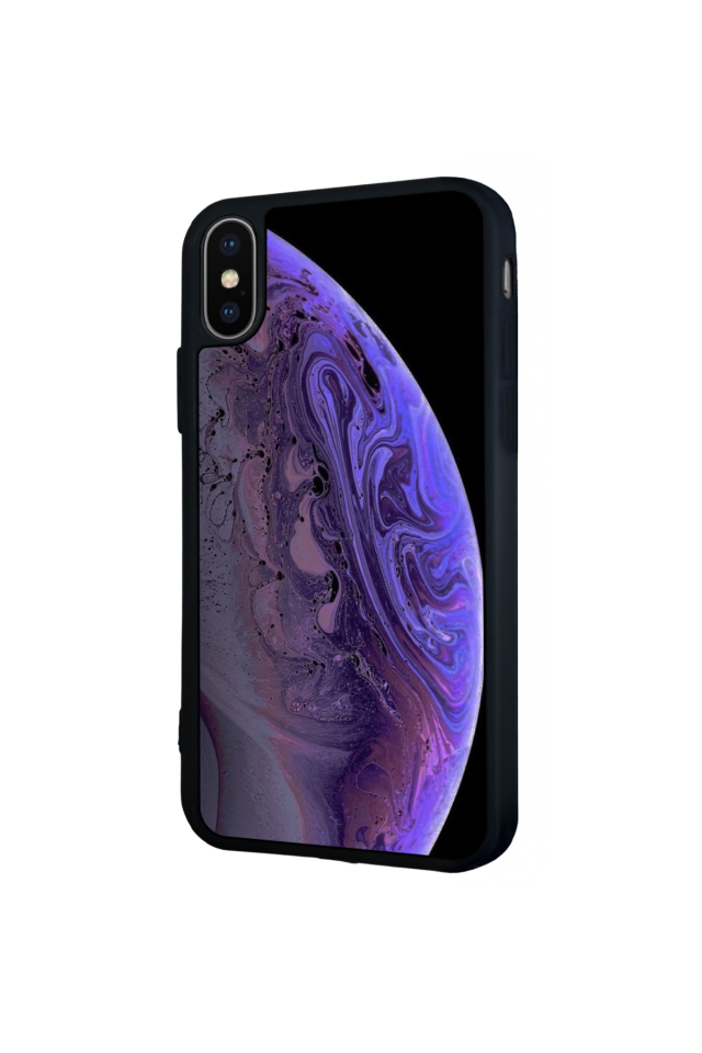 iPhone X/ XS Uyumlu Ay Tasarımlı Glossy Premium Kılıf