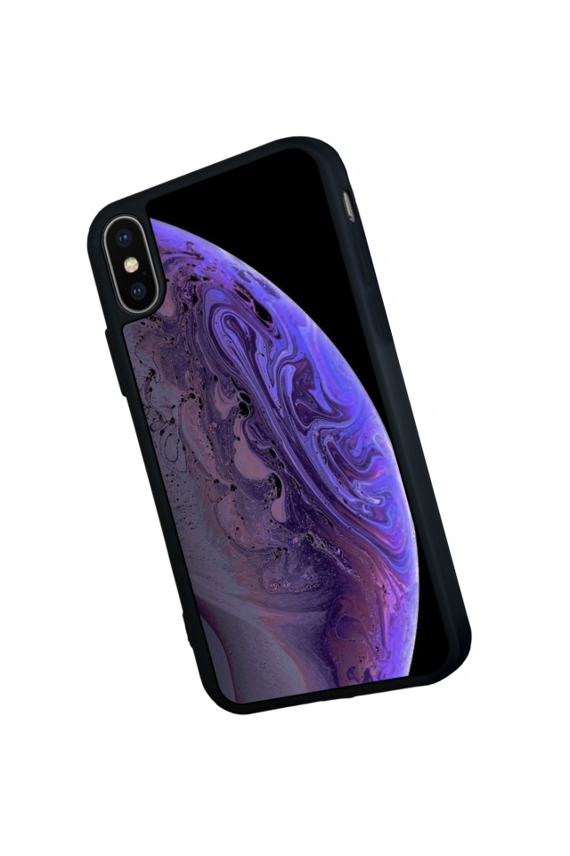 iPhone X/ XS Uyumlu Ay Tasarımlı Glossy Premium Kılıf