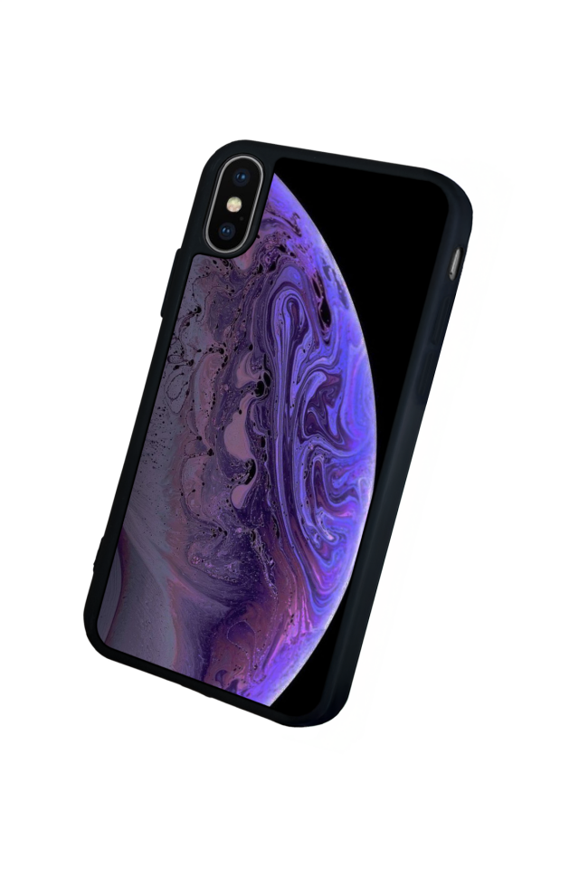 iPhone X/ XS Uyumlu Ay Tasarımlı Glossy Premium Kılıf