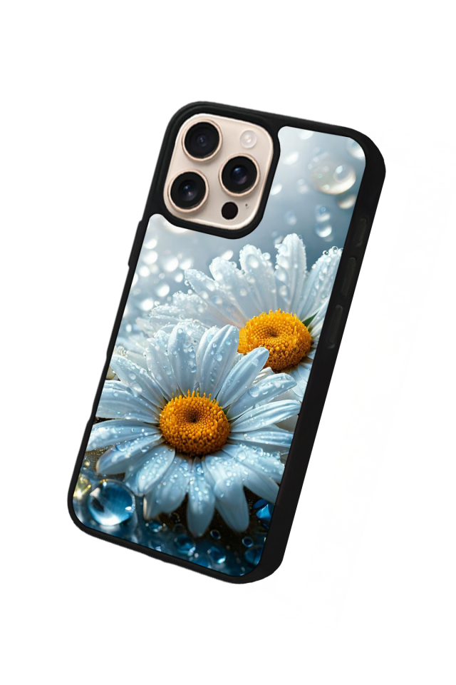 iPhone 16 Pro Max Uyumlu Cicek Tasarımlı Glossy Premium Kılıf