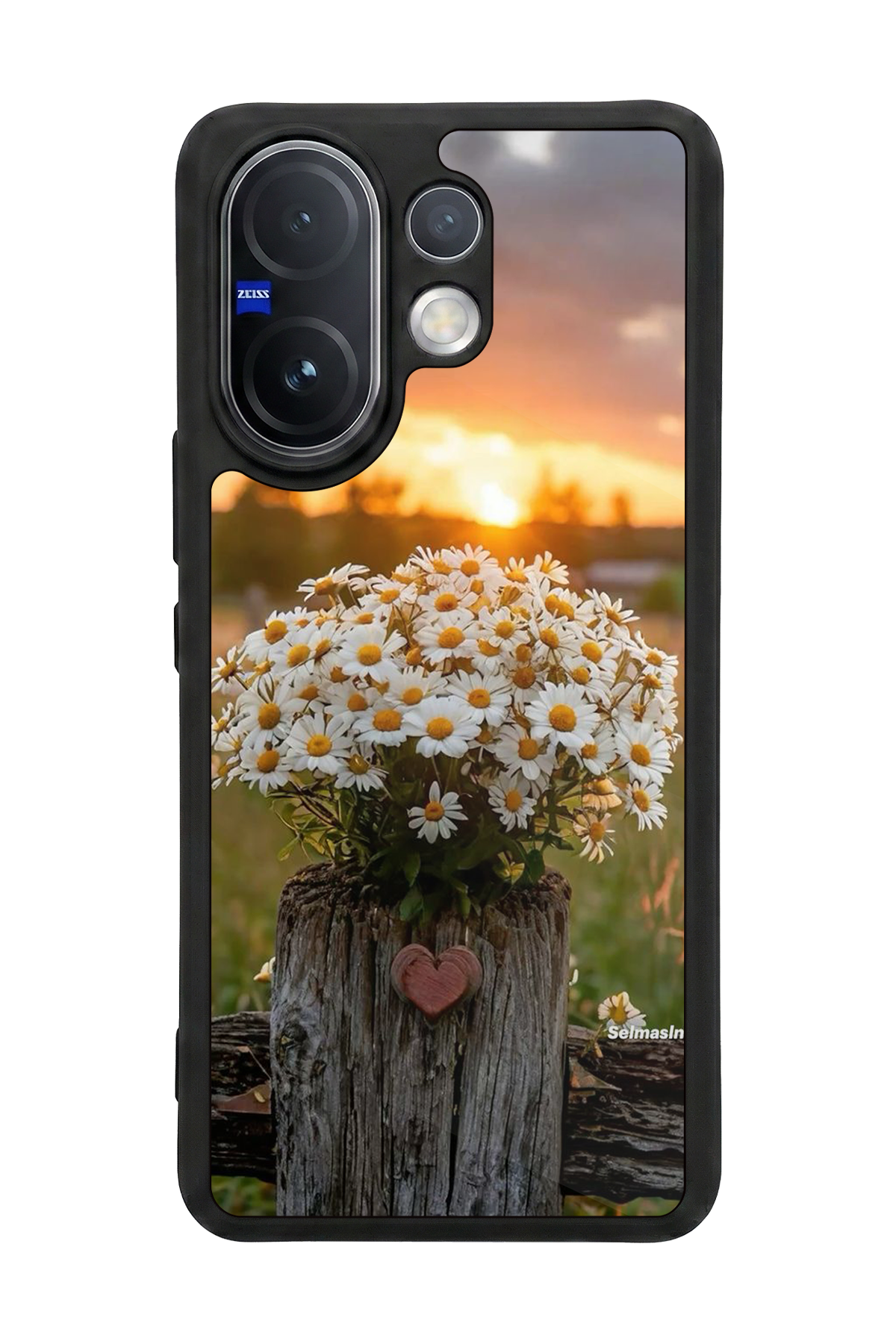 Vivo V60 Uyumlu Cicek Tasarımlı Glossy Premium Kılıf