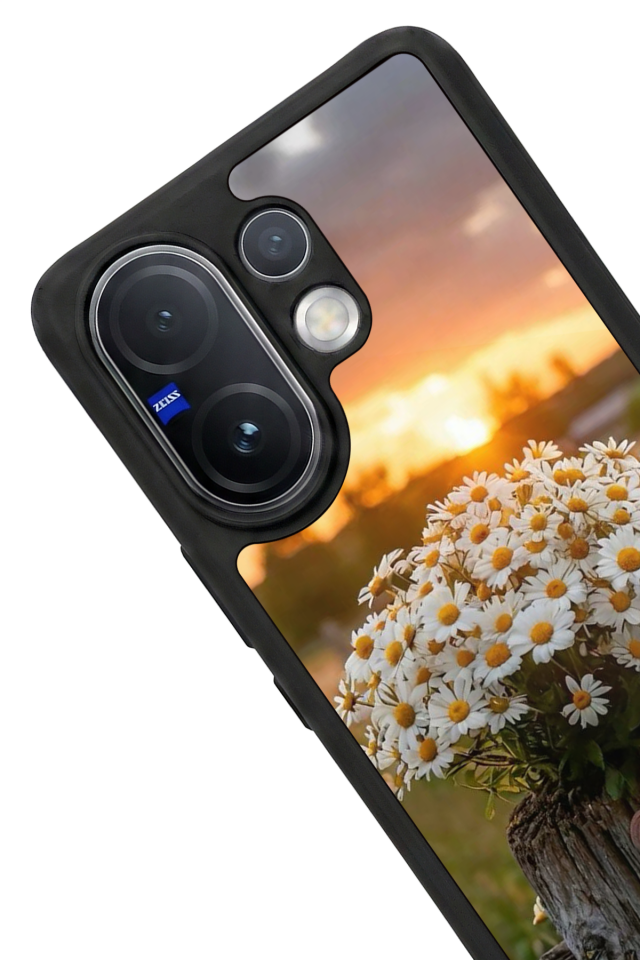 Vivo V60 Uyumlu Cicek Tasarımlı Glossy Premium Kılıf