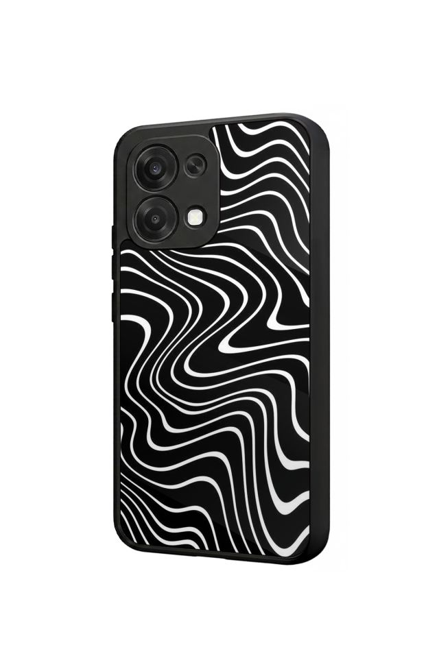 Oppo A6 Pro Uyumlu Çizgi Sanatı Tasarımlı Glossy Premium Kılıf