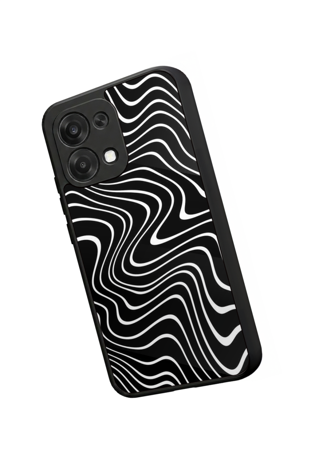 Oppo A6 Pro Uyumlu Çizgi Sanatı Tasarımlı Glossy Premium Kılıf