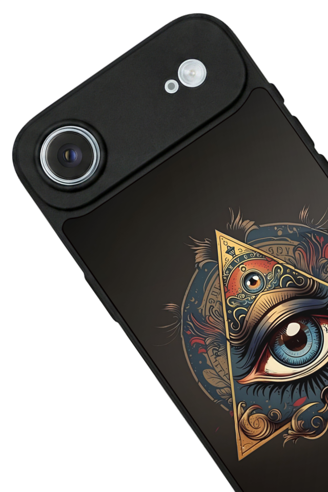 iPhone 17 Air Uyumlu Göz Tasarımlı Glossy Premium Kılıf