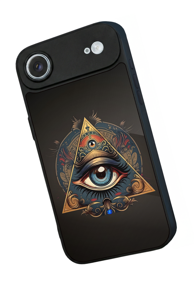 iPhone 17 Air Uyumlu Göz Tasarımlı Glossy Premium Kılıf