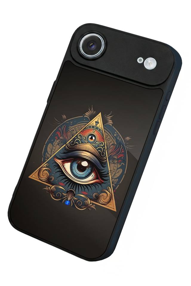 iPhone 17 Air Uyumlu Göz Tasarımlı Glossy Premium Kılıf