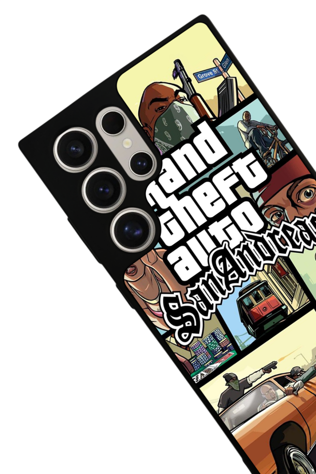 Samsung Galaxy S23 Ultra Uyumlu GTA Tasarımlı Glossy Premium Kılıf