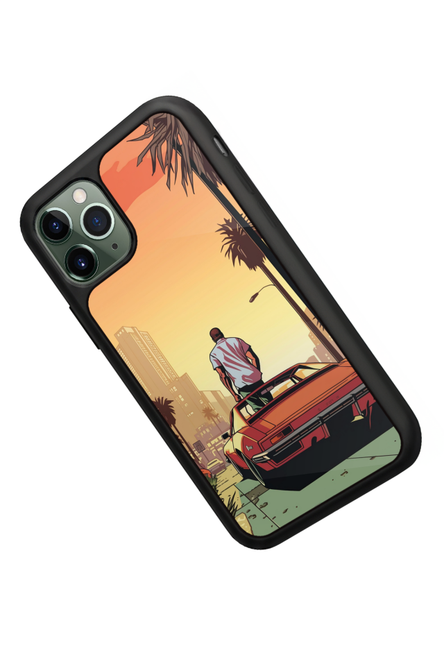 iPhone 11 Pro Uyumlu GTA Tasarımlı Glossy Premium Kılıf