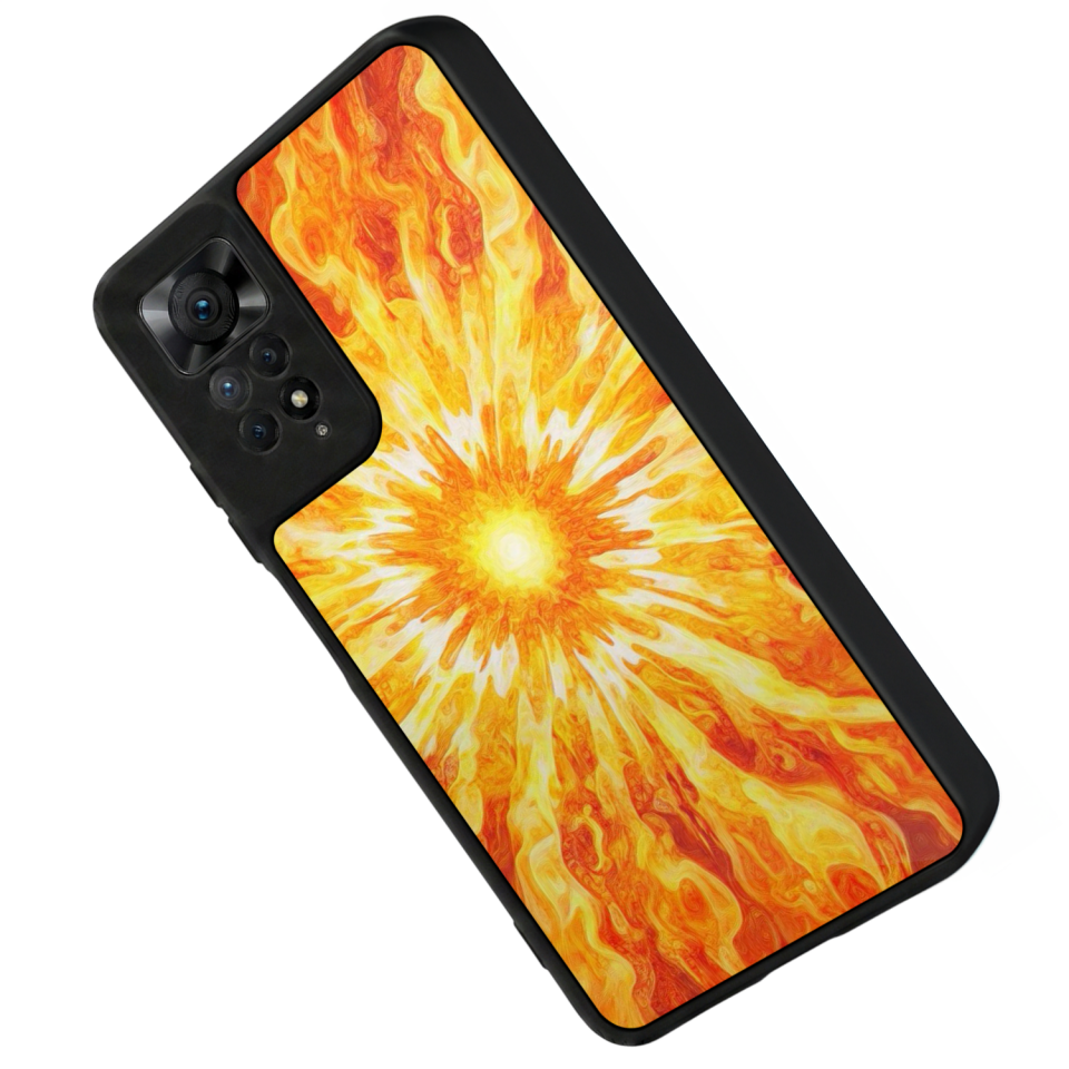 Xiaomi Redmi Note 11 Pro Uyumlu Güneş Tasarımlı Glossy Premium Kılıf