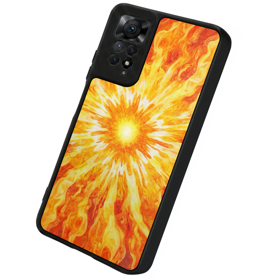 Xiaomi Redmi Note 11 Pro Uyumlu Güneş Tasarımlı Glossy Premium Kılıf