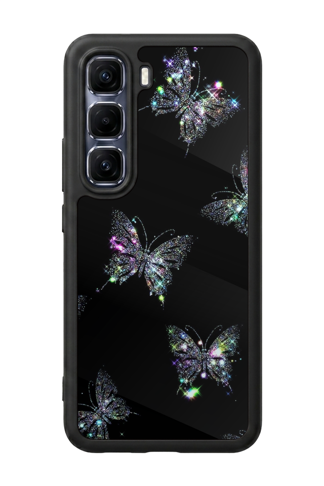 Infinix Hot 60 Pro Plus Uyumlu Kelebek Tasarımlı Glossy Premium Kılıf