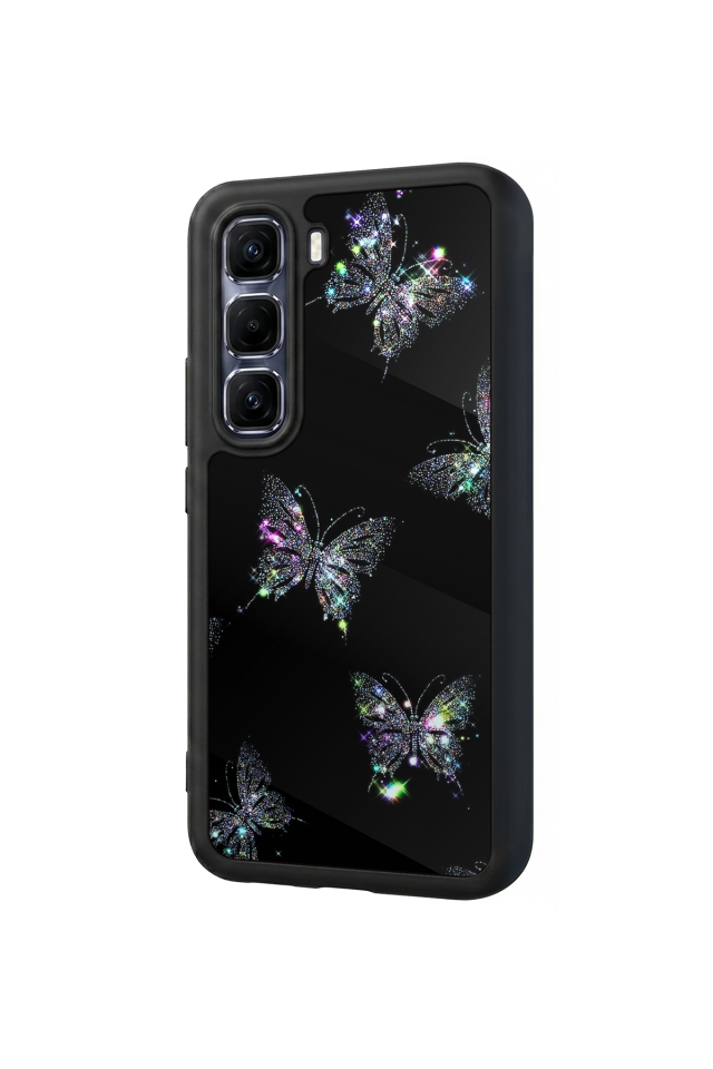 Infinix Hot 60 Pro Plus Uyumlu Kelebek Tasarımlı Glossy Premium Kılıf