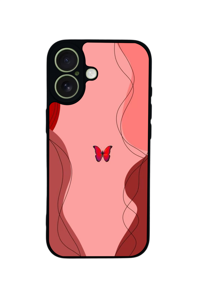 iPhone 17 Uyumlu Kelebek Tasarımlı Glossy Premium Kılıf