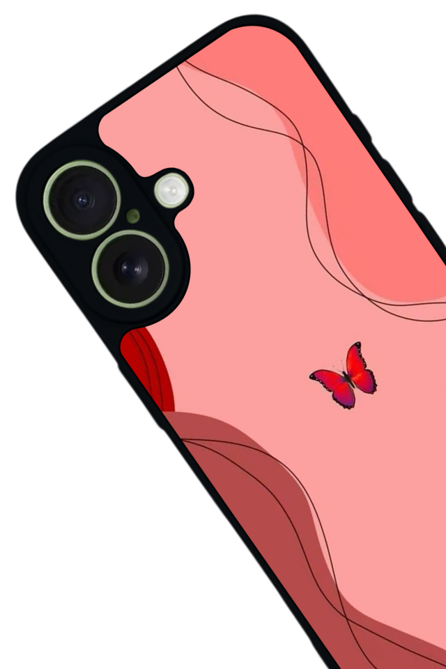 iPhone 17 Uyumlu Kelebek Tasarımlı Glossy Premium Kılıf