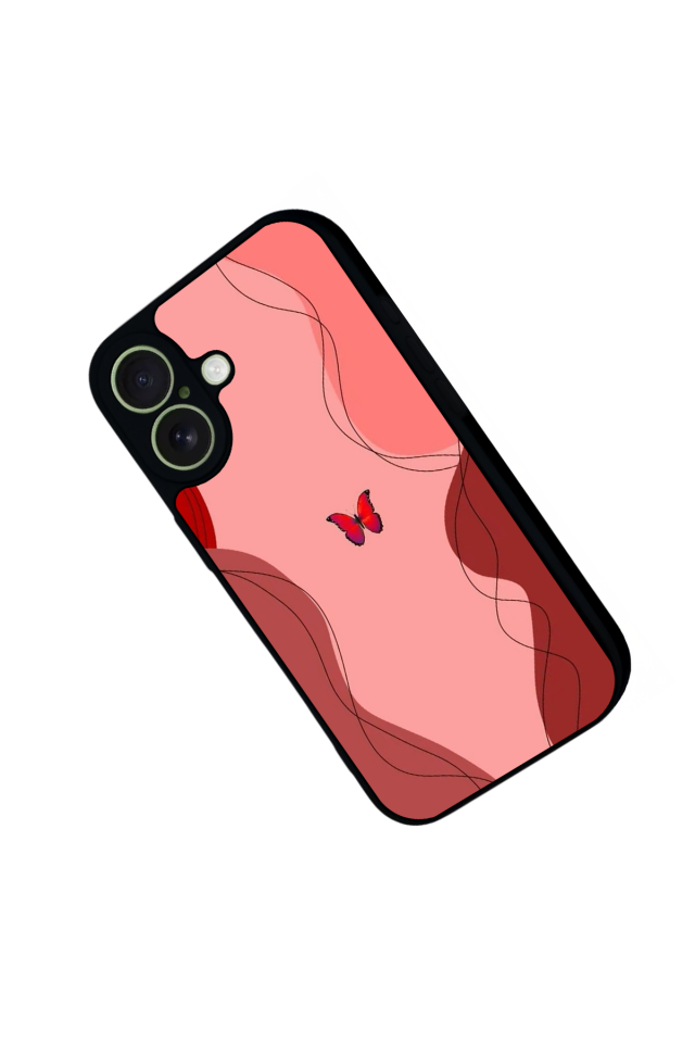 iPhone 17 Uyumlu Kelebek Tasarımlı Glossy Premium Kılıf