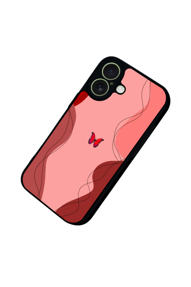 iPhone 17 Uyumlu Kelebek Tasarımlı Glossy Premium Kılıf