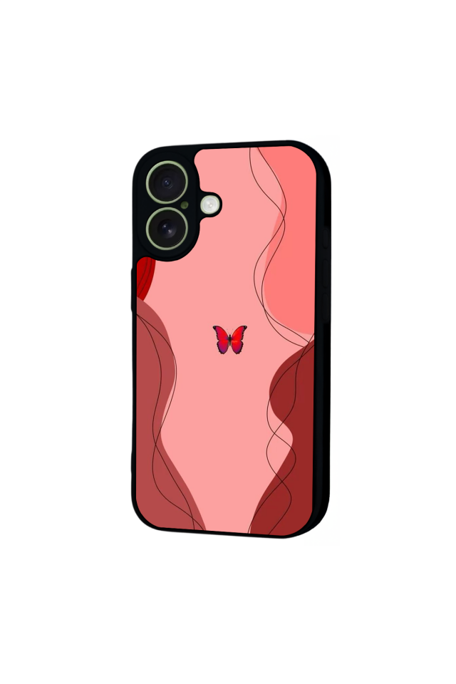 iPhone 17 Uyumlu Kelebek Tasarımlı Glossy Premium Kılıf