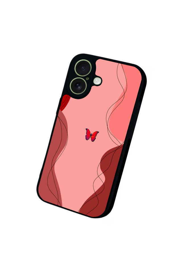 iPhone 17 Uyumlu Kelebek Tasarımlı Glossy Premium Kılıf