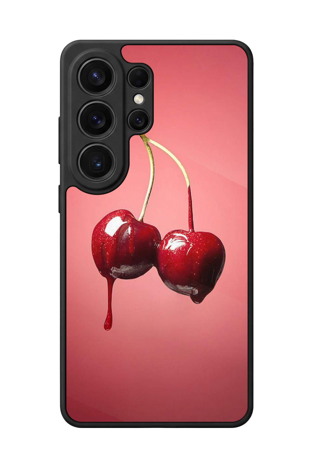 Samsung Galaxy S26 Ultra Uyumlu Kiraz Tasarımlı Glossy Premium Kılıf