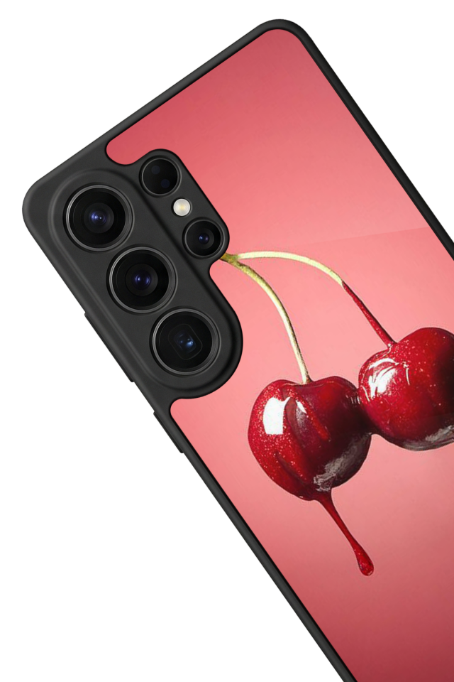Samsung Galaxy S26 Ultra Uyumlu Kiraz Tasarımlı Glossy Premium Kılıf