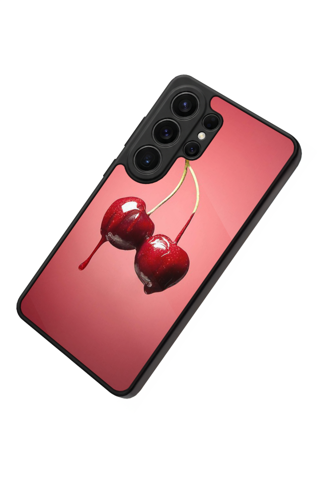 Samsung Galaxy S26 Ultra Uyumlu Kiraz Tasarımlı Glossy Premium Kılıf